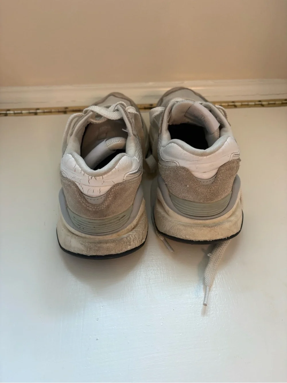 New Balance white and gray sneakers
